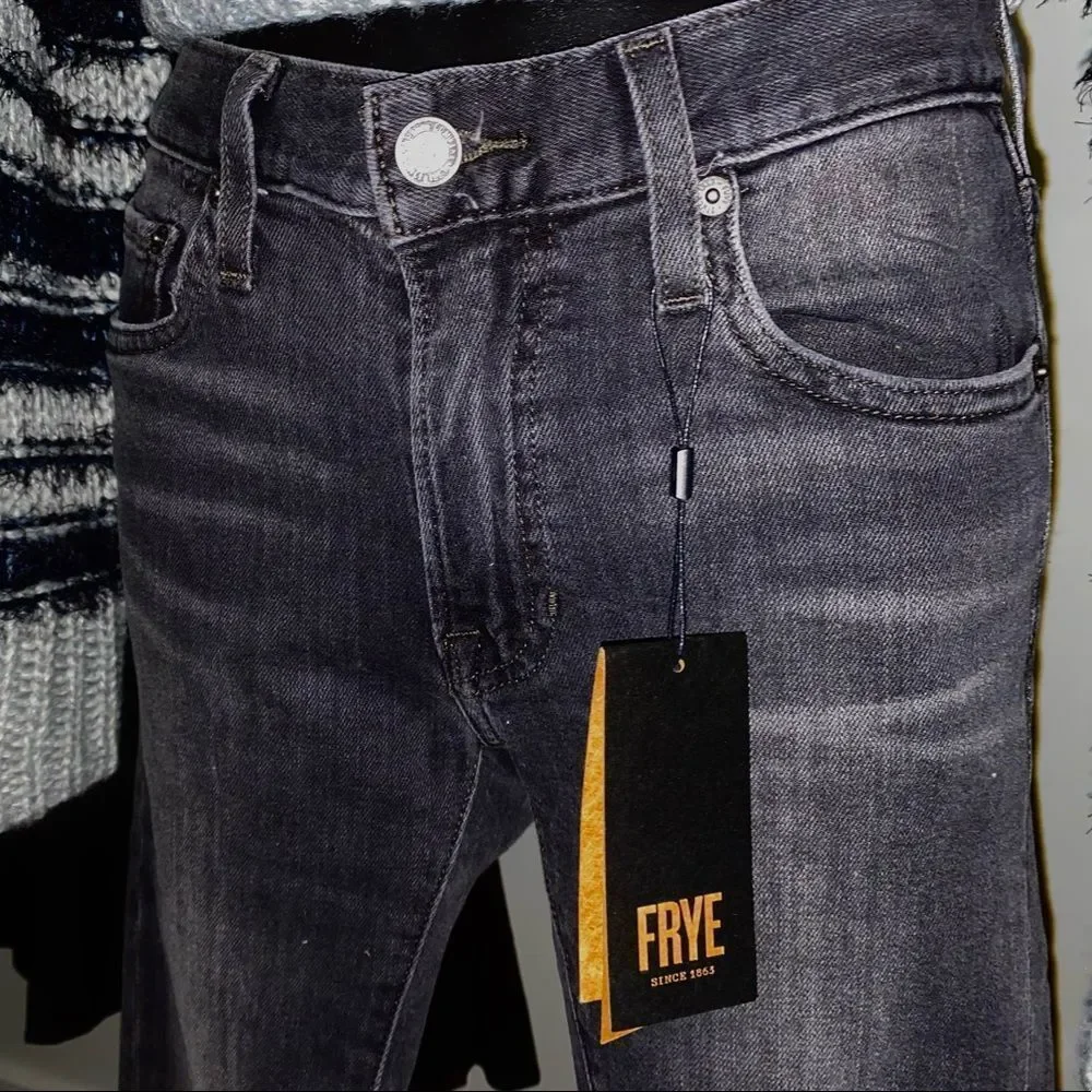 FRYE Black Cropped/Ankle Skinny Sienna Jeans, Button Fly, Mid-rise, Size 4 - Picture 4 of 5